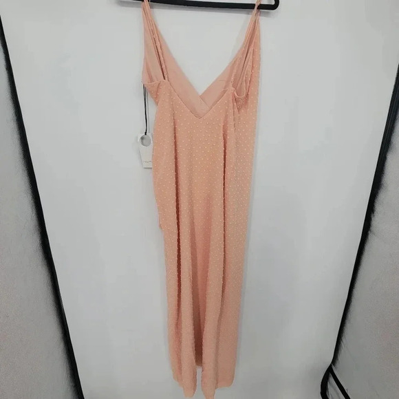 NWT Revolve Privacy Please Rasika Gown in Blush Pink Dotted Texture Xsmall - Picture 4 of 7